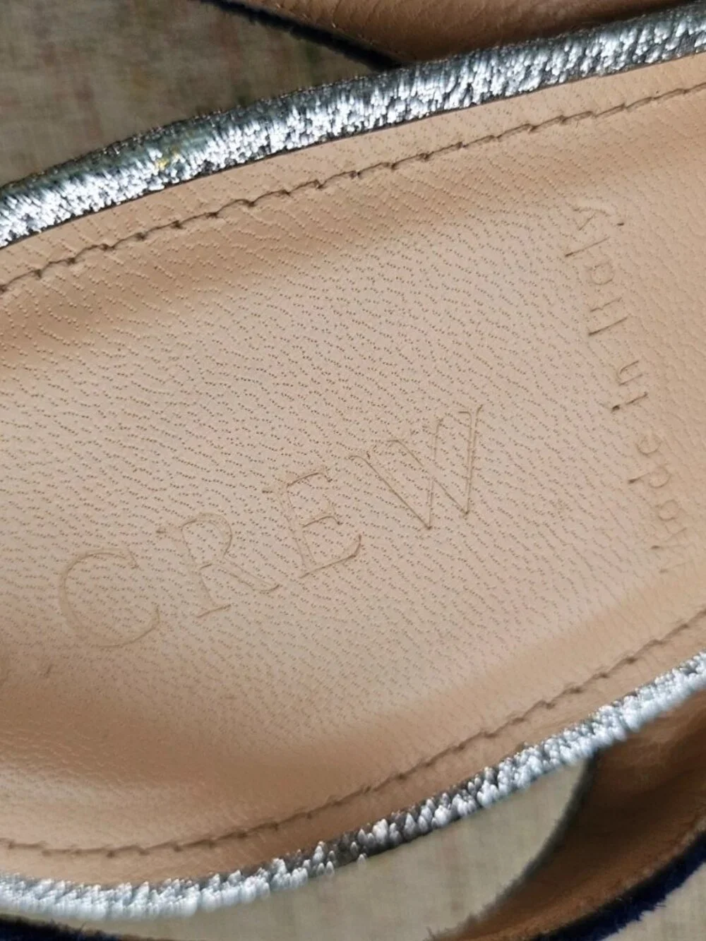 J.Crew Women Heels Pump Shoes Fabric Upper Sandal Made in Italy Size 7